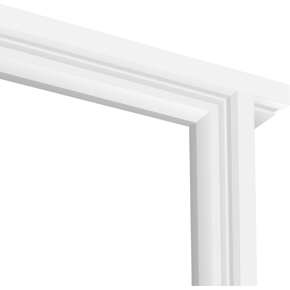 JB Kind Universal Hardwood White Primed FD30 Fire Internal Door Lining Set 2070 x 108mm Image 2
