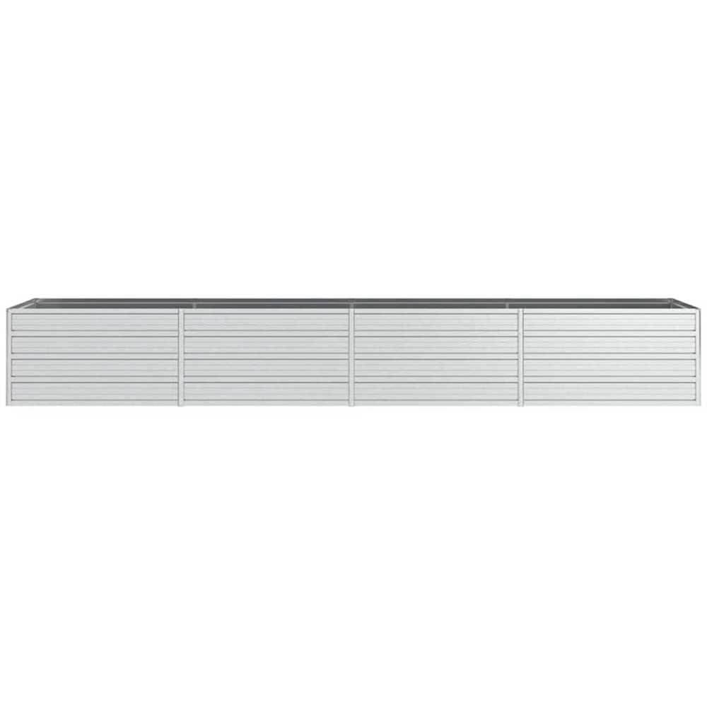 vidaXL Silver Galvanised Steel Raised Garden Bed 320 x 80 x 45cm Image 3