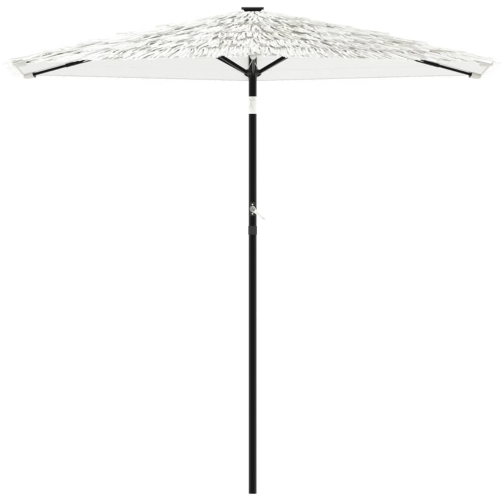 vidaXL White Straw Top Garden Parasol with Steel Pole 2.2m Image 2