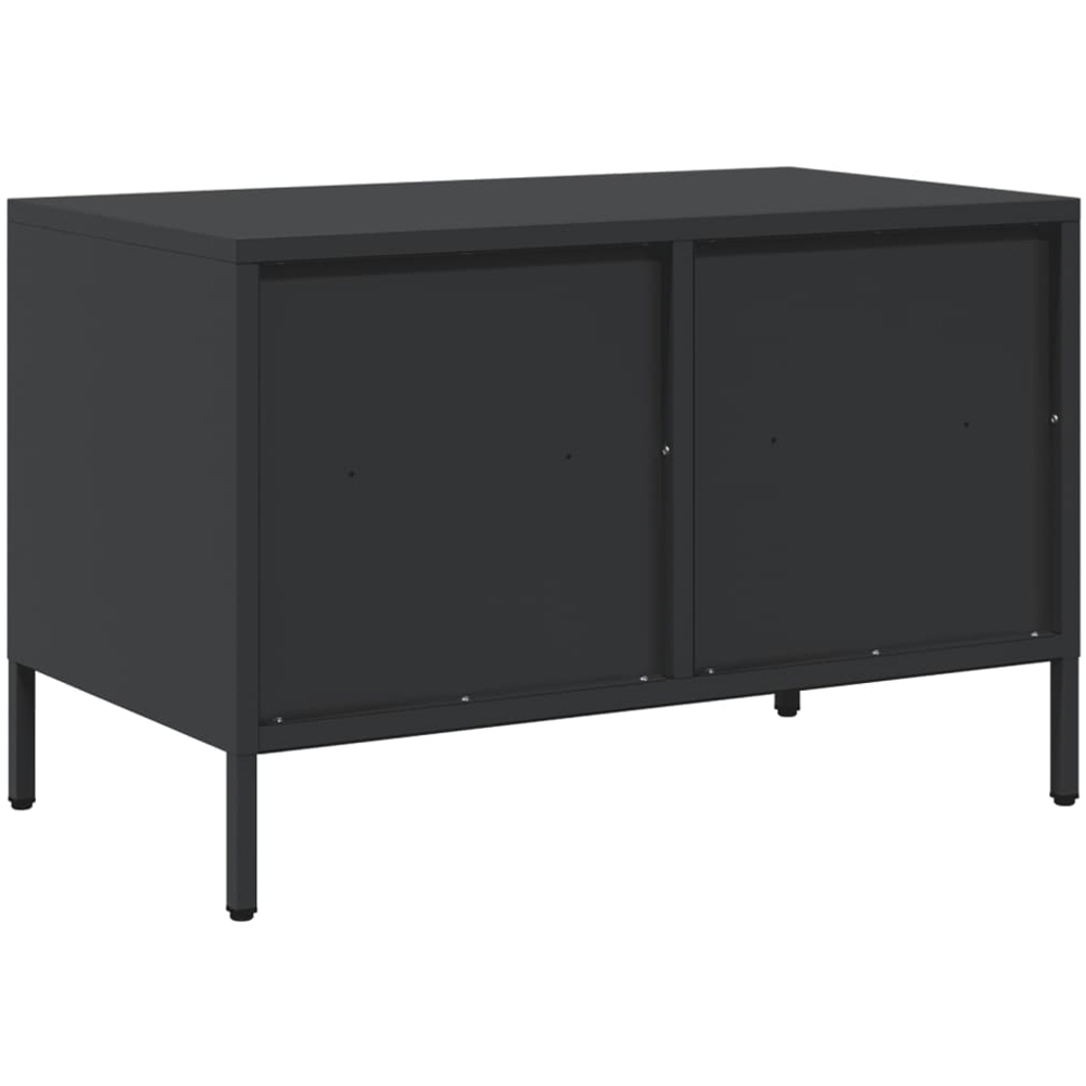 vidaXL 2 Drawer 2 Shelf Black Steel Industrial Style TV Cabinet Image 6