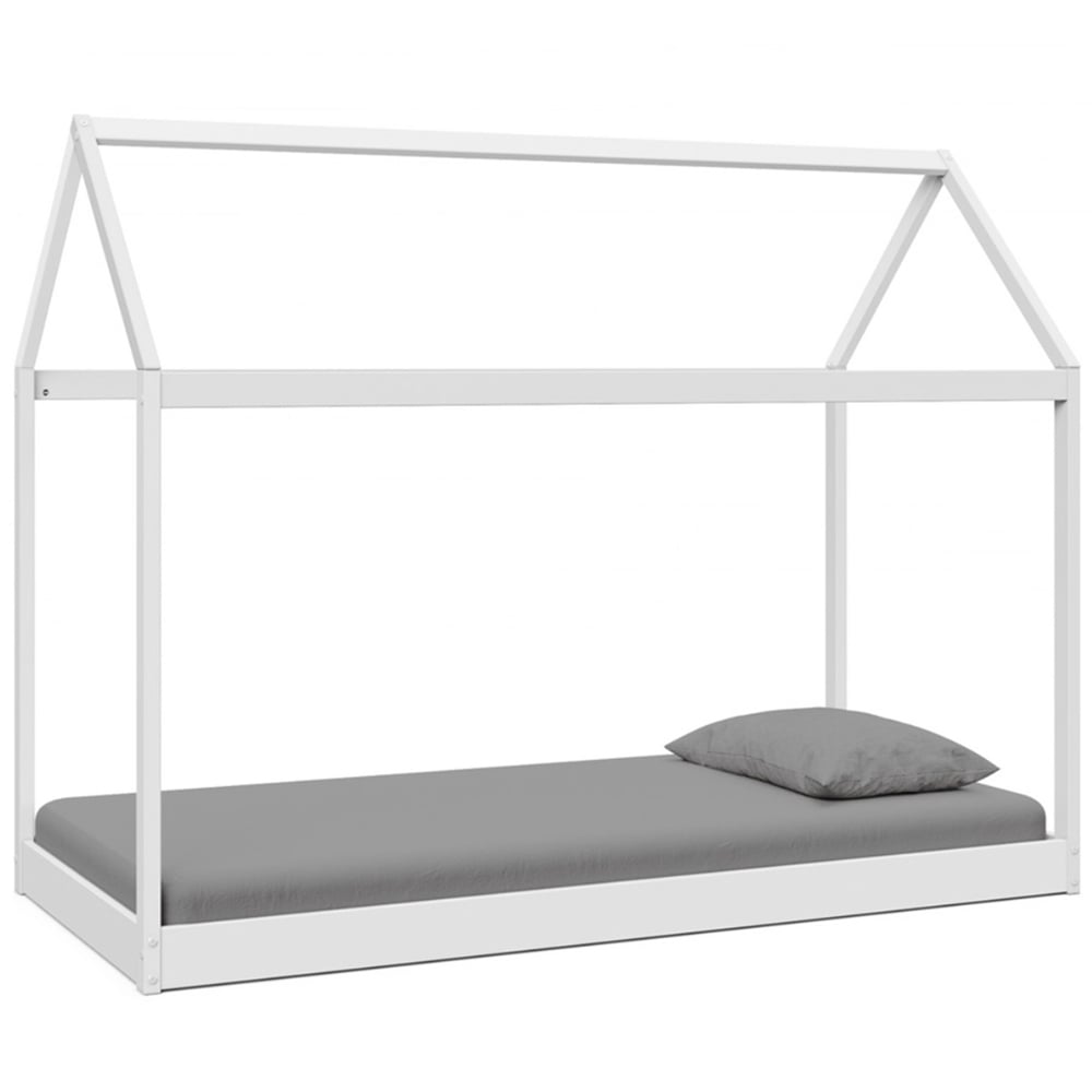 Home Detail Taylor White Wooden Kids House Bed Image 2