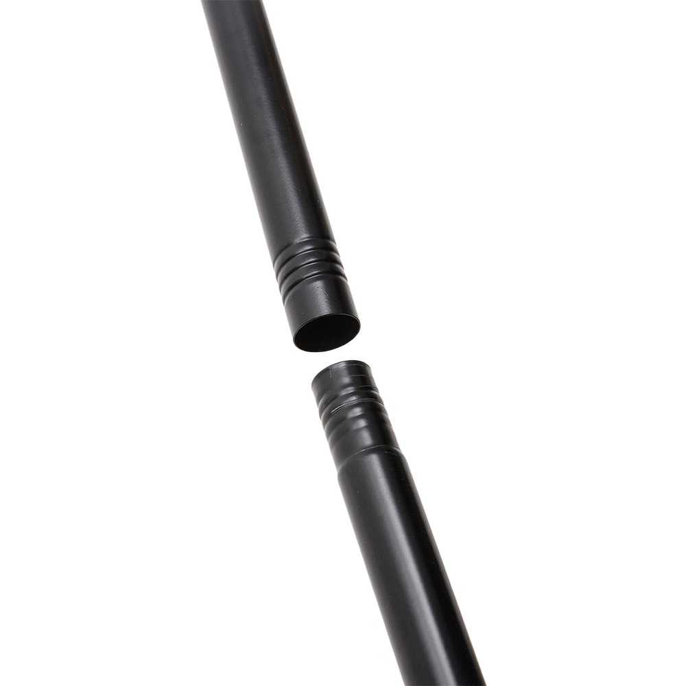 Living and Home 183-366cm Glossy Black Telescopic Curtain Pole with Brackets and Ball Finials Image 6