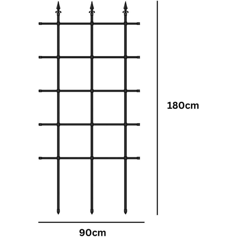 Garden Gear Metal Rose Garden Trellis 180 x 90cm Image 4