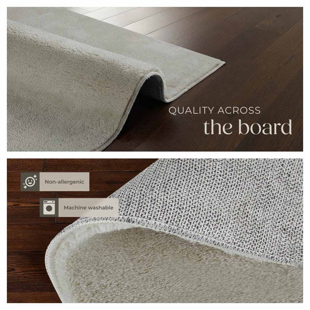 tectake Zonelle Sand Short Pile Ultra Soft Rug 150 x 80cm Image 5