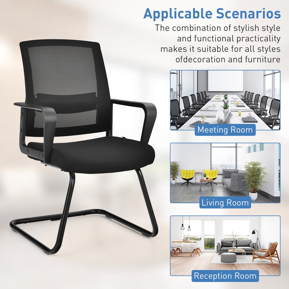 Costway Black Mesh Back Office Chair Image 5