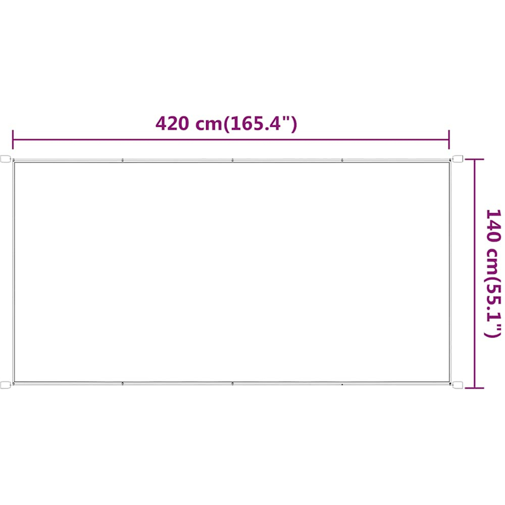 vidaXL White Oxford Fabric Vertical Awning 1.4 x 4.2cm Image 6