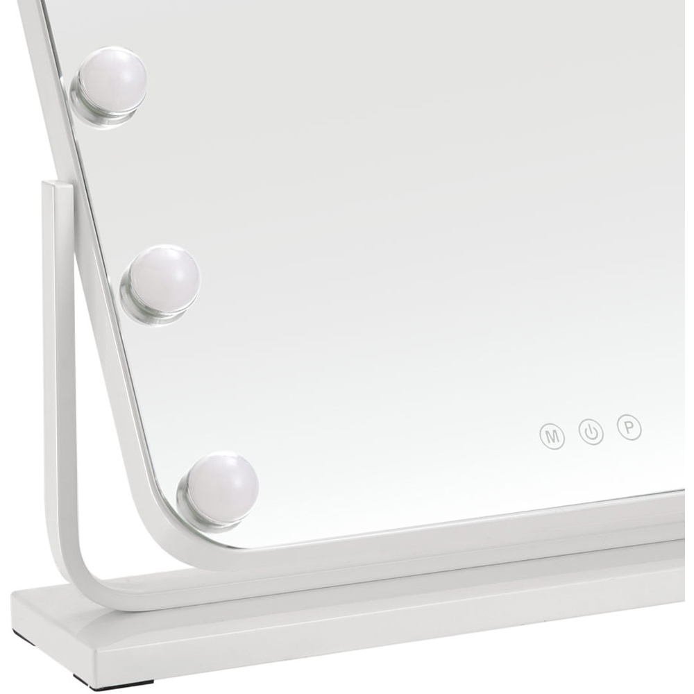 Living and Home White Frameless Hollywood LED Makeup Mirror Image 7