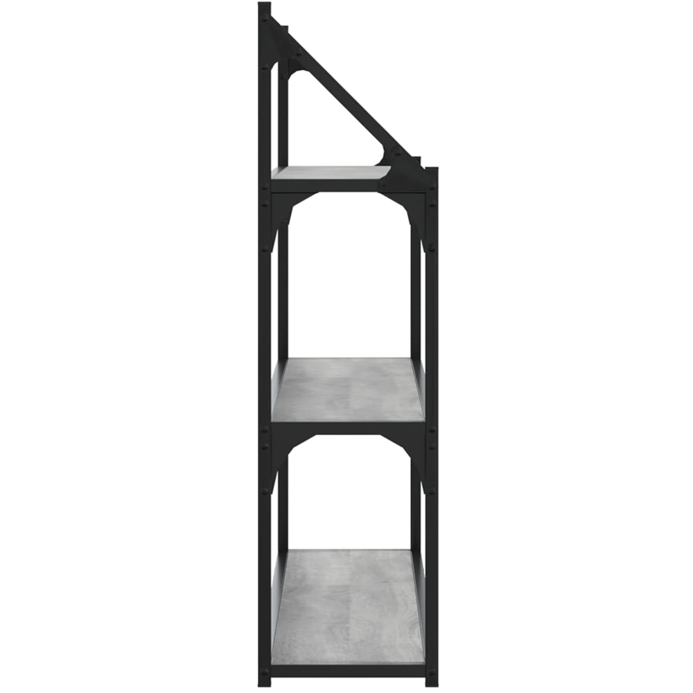vidaXL 80cm 3 Shelf Grey Sonoma Wall Shelf Image 4