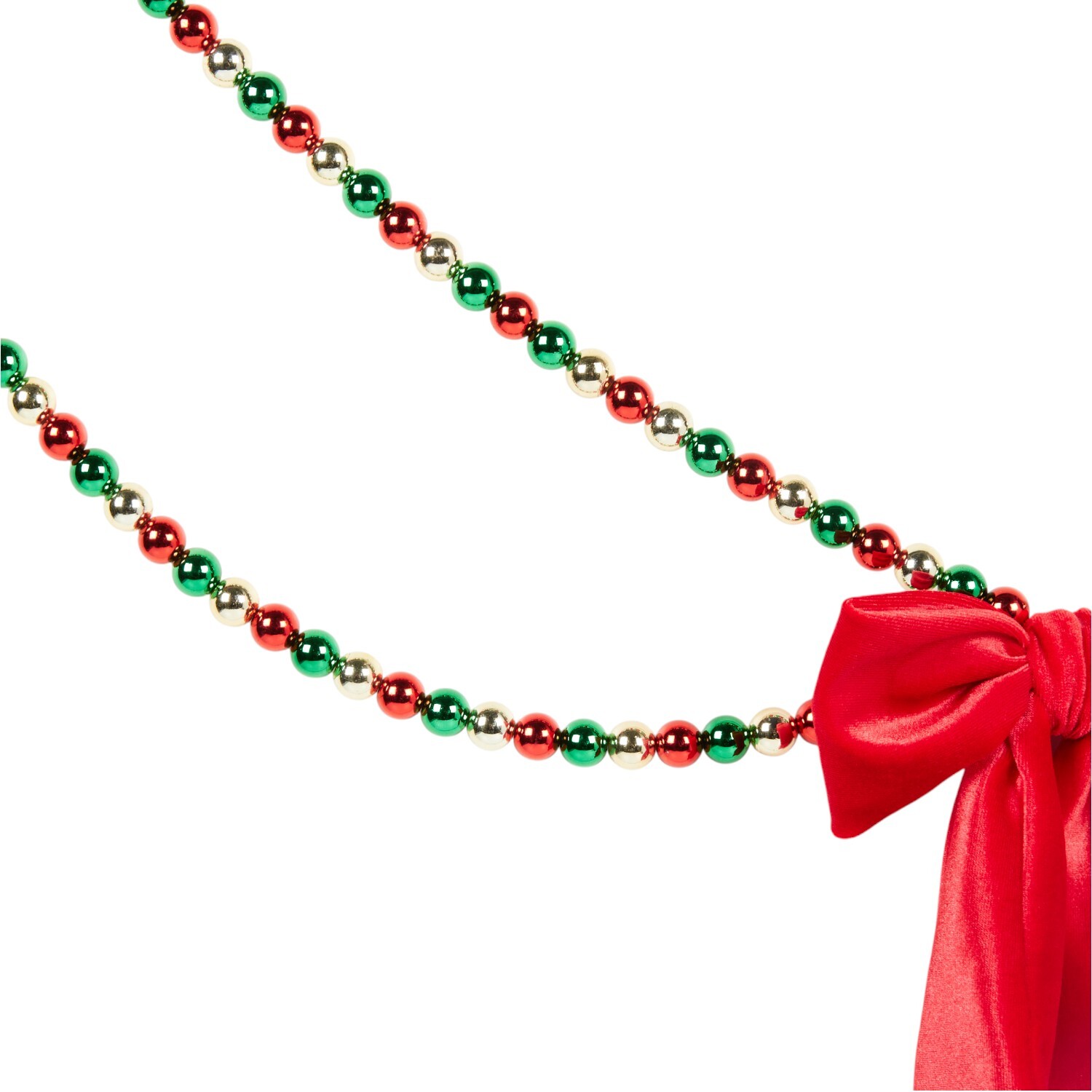 Beaded Bow Garland Red Image 4