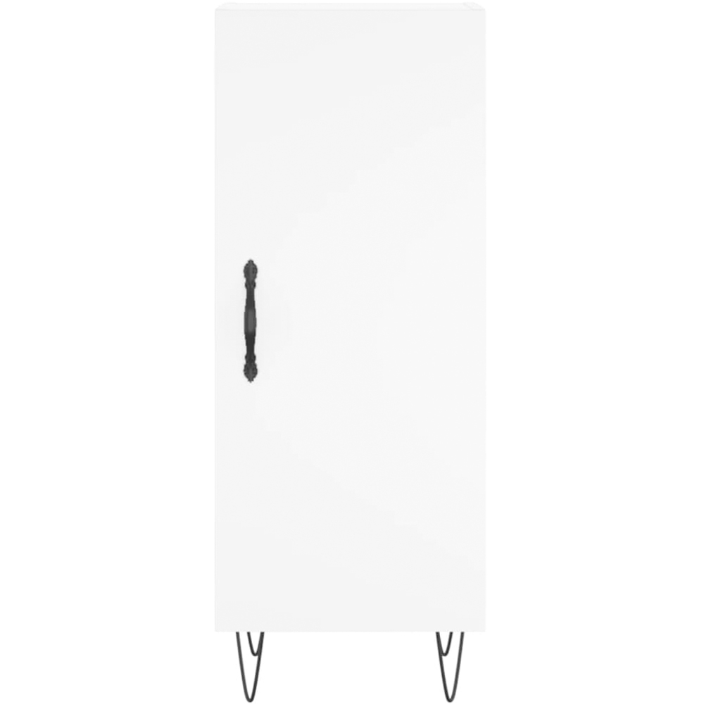 vidaXL 2 Door 6 Shelf White Highboard with Metal Legs Image 8