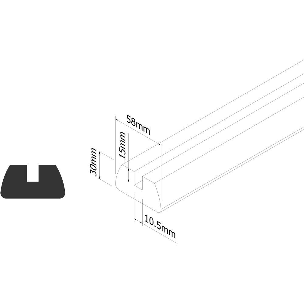​Blueprint Joinery Curved Pine Handrail and Base Rail Set for Glass Panel 4.2m Image 4