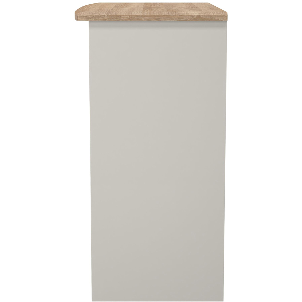 Crowndale Sussex 3 Drawer Grey Ash and Bardolino Oak Vanity Dressing Table Ready Assembled Image 4