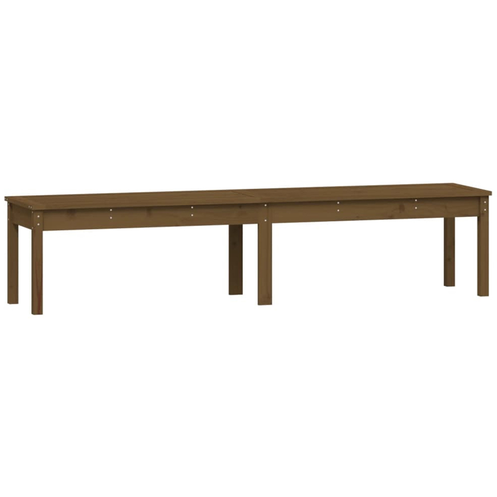 vidaXL Honey Brown Solid Pine Wood Slatted Garden Bench 203.5 x 44 x 45cm Image 2
