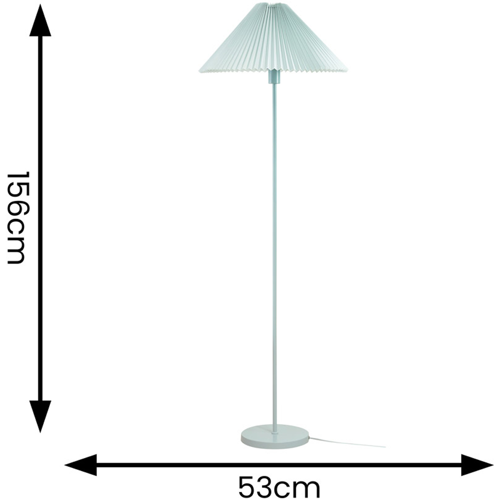 ValueLights Akira Blue Pleated Shade LED Floor Lamp Image 7