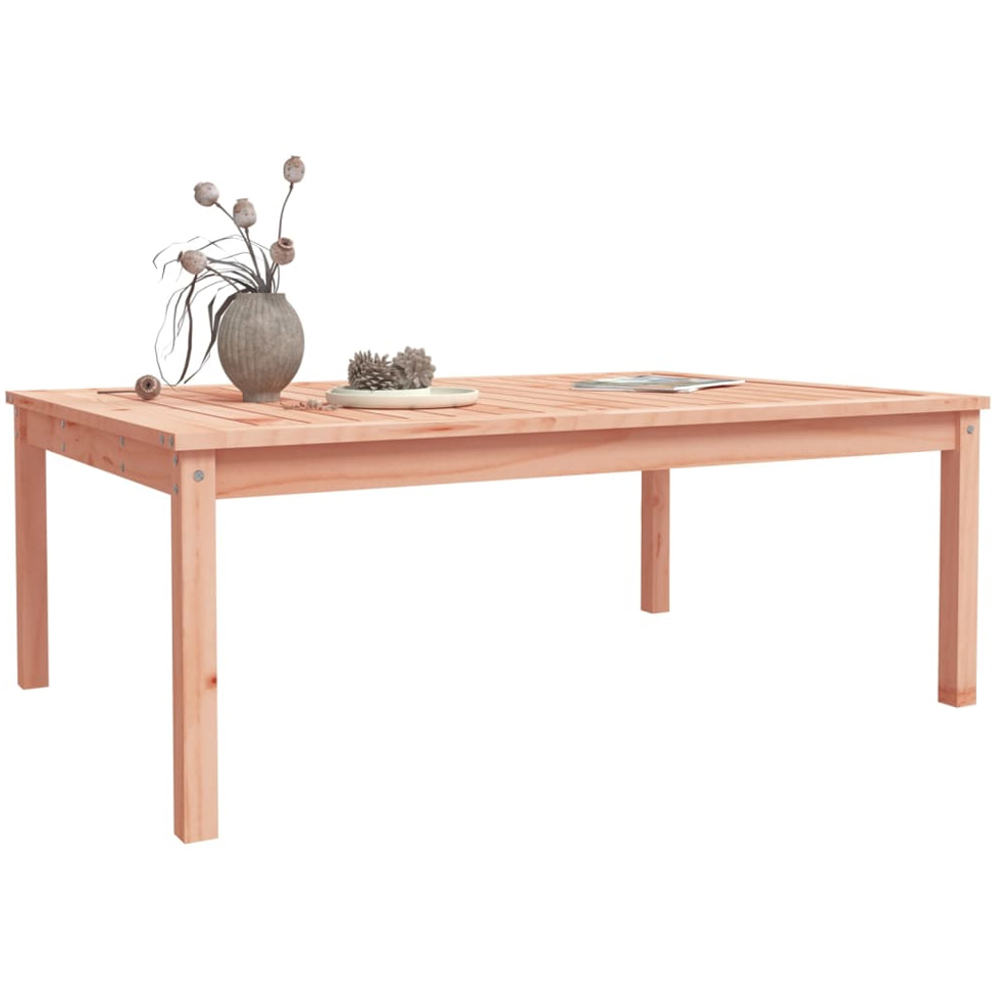 vidaXL Natural Solid Douglas Wood Slatted Garden Table 121 x 82.5cm Image 5