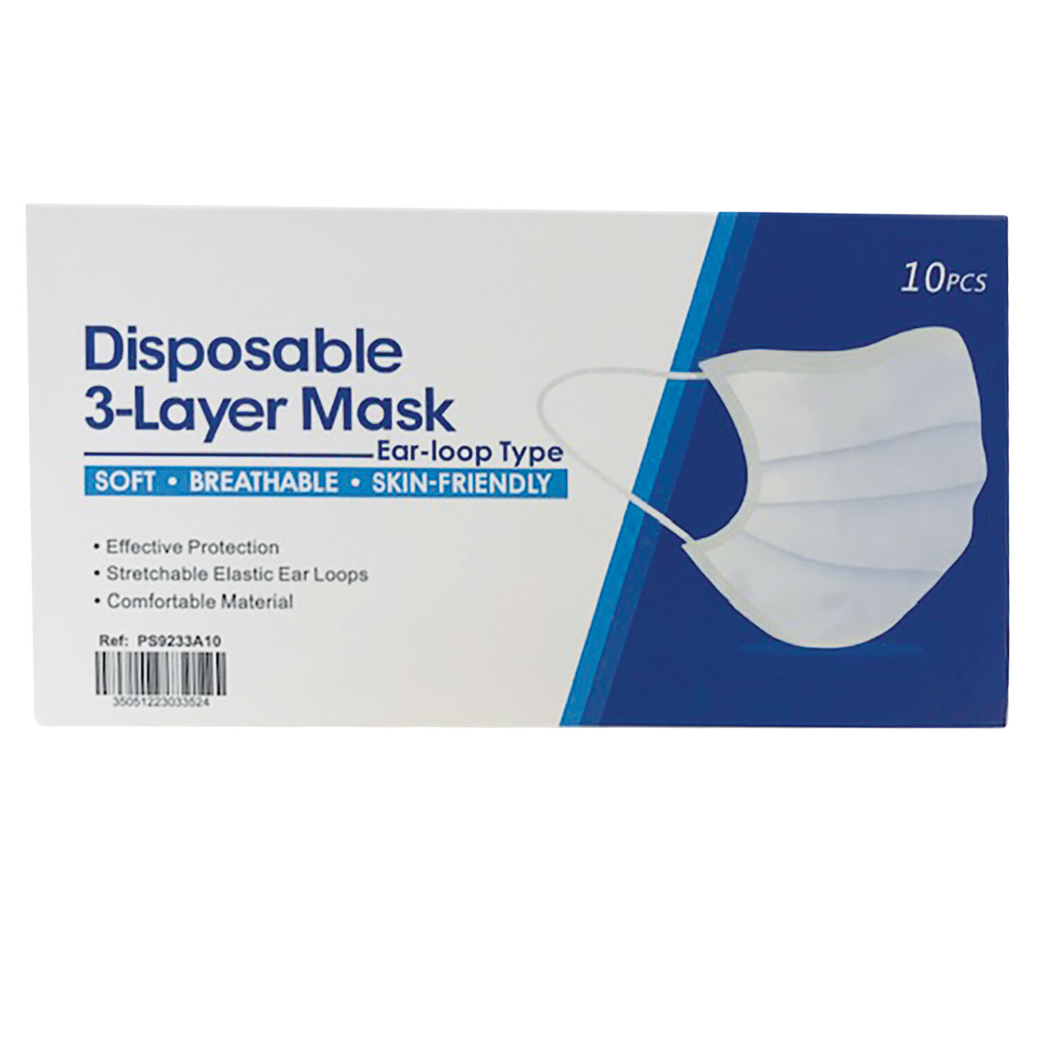 Pack of Disposable 3 Layer Masks - White Image