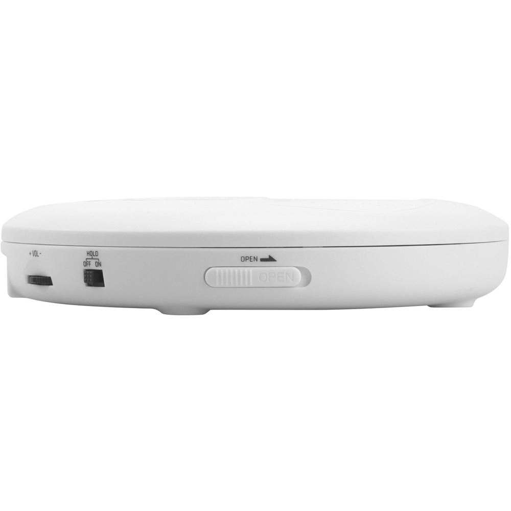 August SE10 White Rechargeable Dual Stereo Speaker Portable CD Player with Earphones Image 3