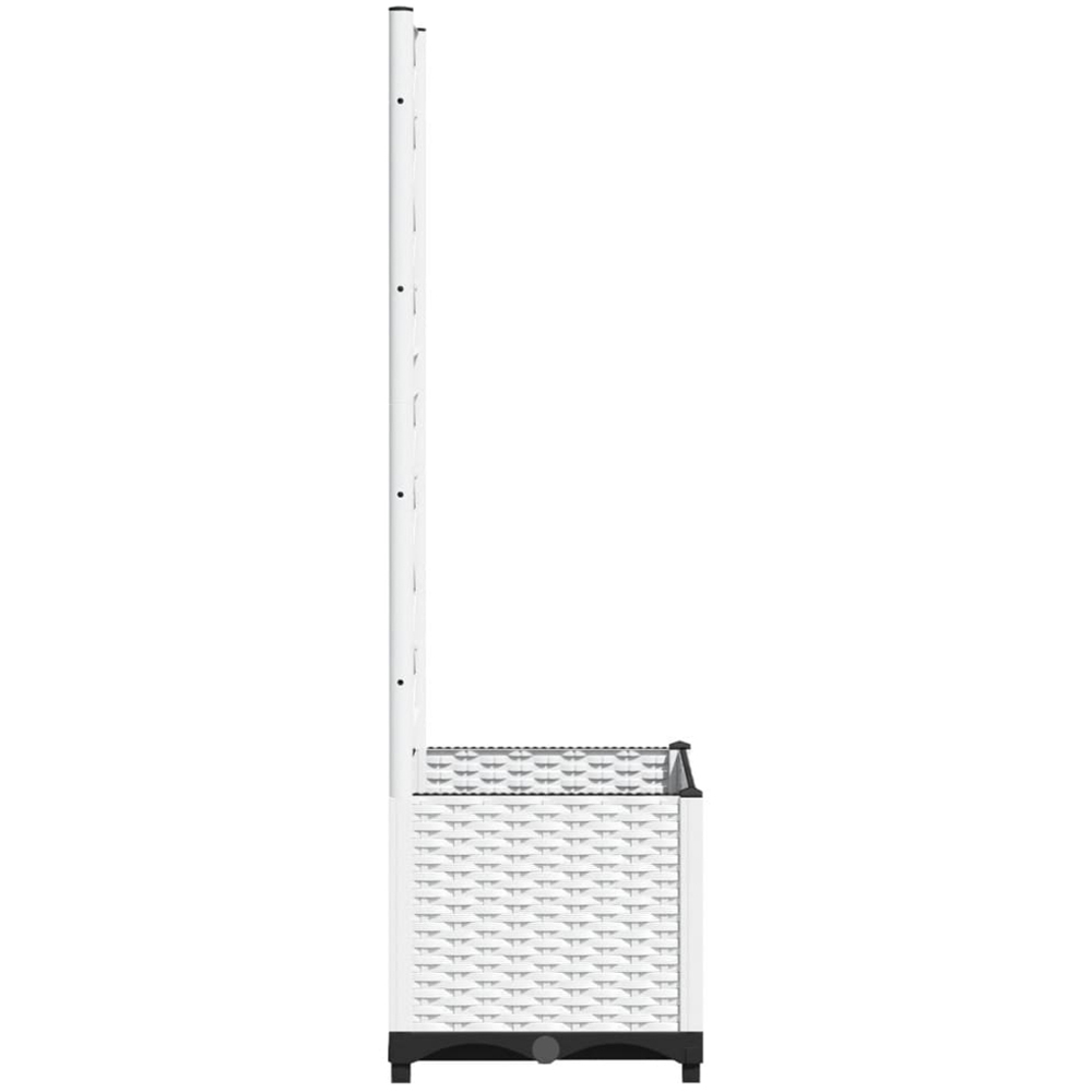 vidaXL White Polypropylene Garden Planter with Trellis 136 x 40 x 40cm Image 4