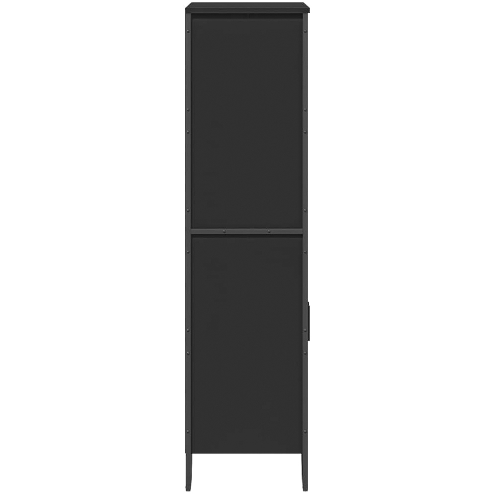 vidaXL 2 Door 4 Open Shelf Black Highboard Image 5