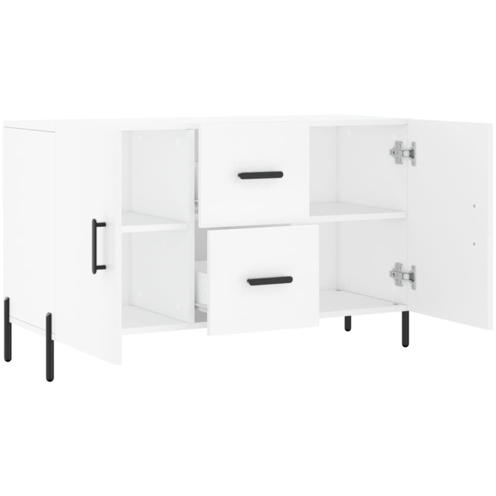 vidaXL 2 Door 2 Drawer White Wide Sideboard Image 5