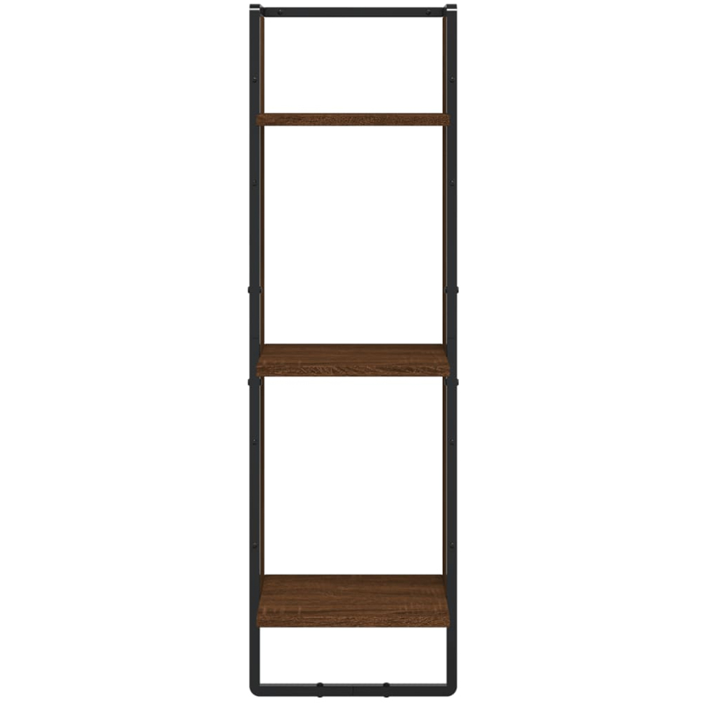vidaXL 3-Tier Brown Oak Wall Shelf Set of 2 Image 3