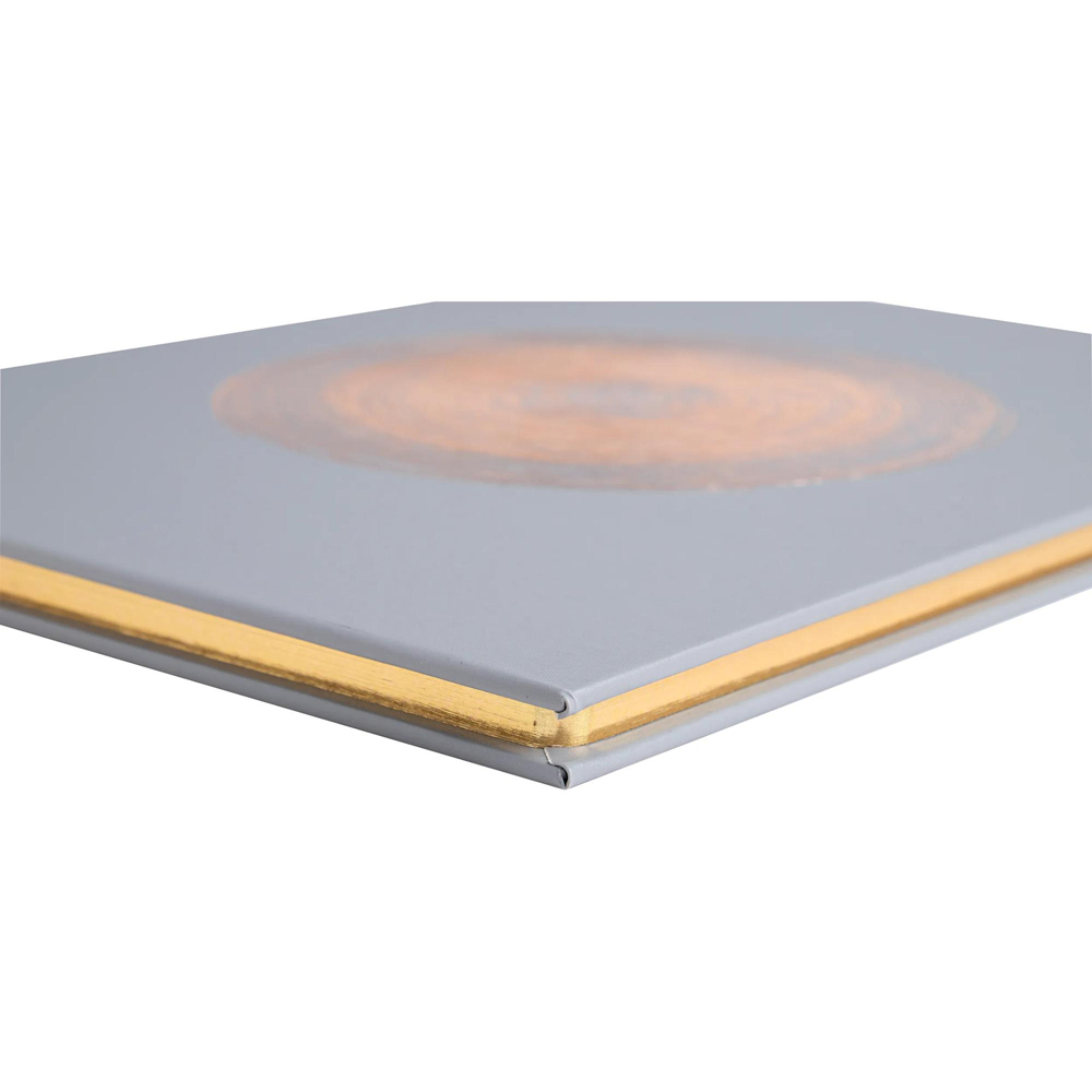 Exacompta Ellipse Grey Rose Gold Embossed Guest Book with Gold Edges 100 Pages Image 9