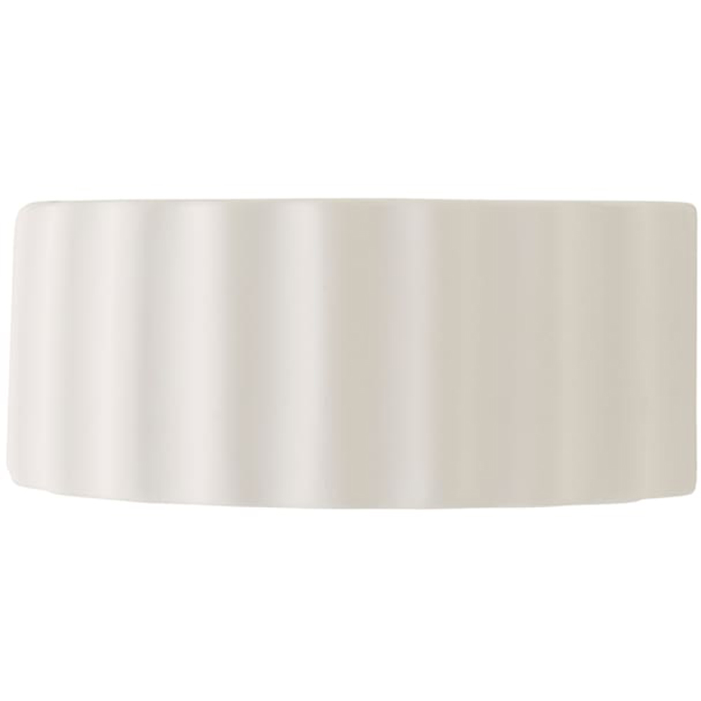 ValueLights Pablo Paint Me Plain Ribbed Ceramic Flush Wall Light with Bulb Image 1