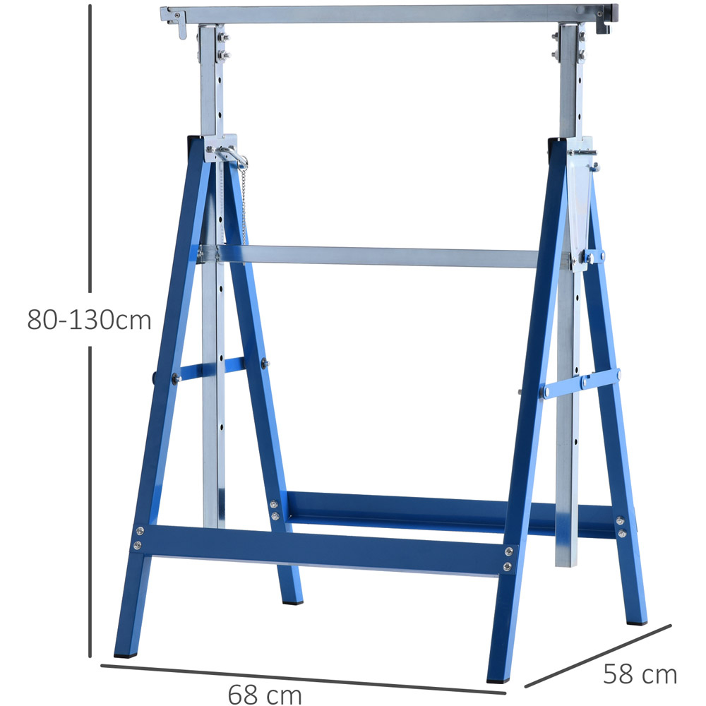 HOMCOM Steel Builder Telescopic Trestle Image 8