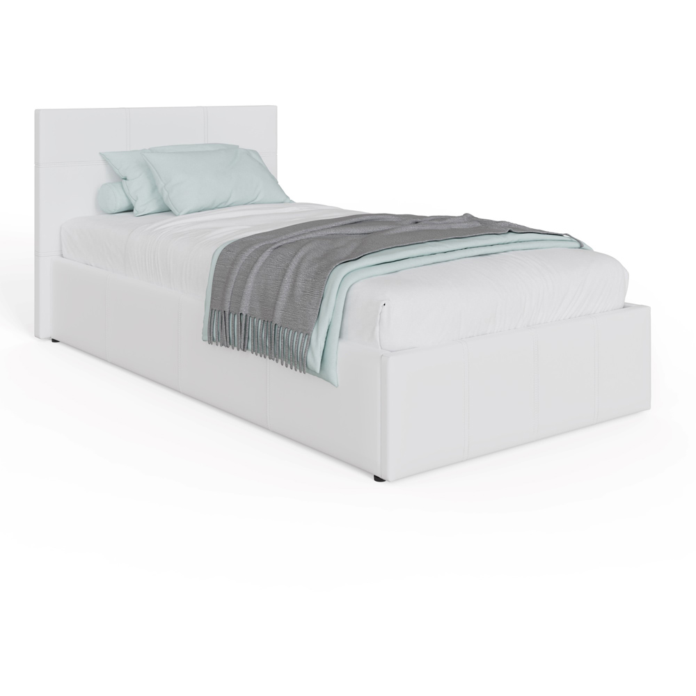 GFW Single White Side Lift Ottoman Bed Image 7