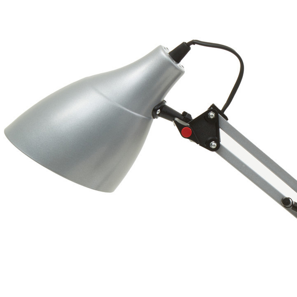 Premier Housewares Finley Silver Desk Lamp Image 3