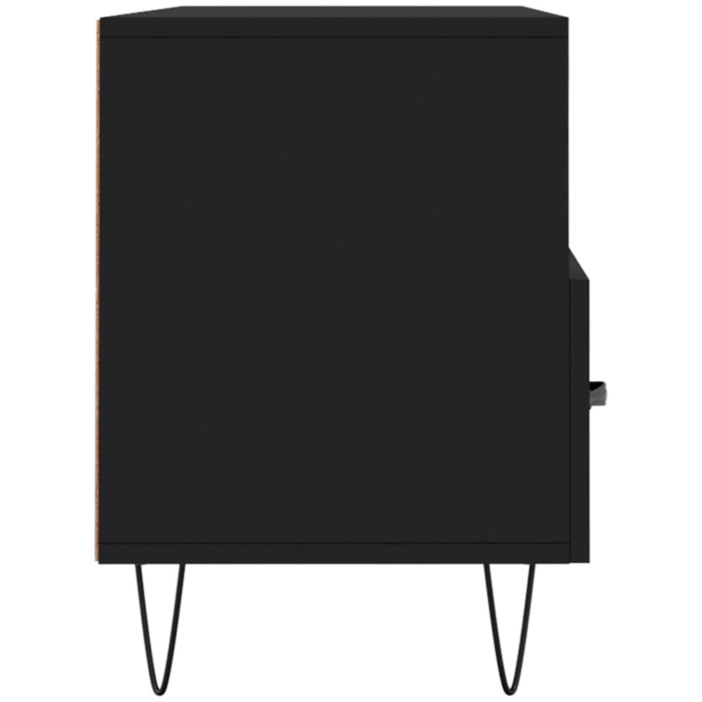 vidaXL 3 Drawer 3 Shelf Black TV Cabinet Image 7