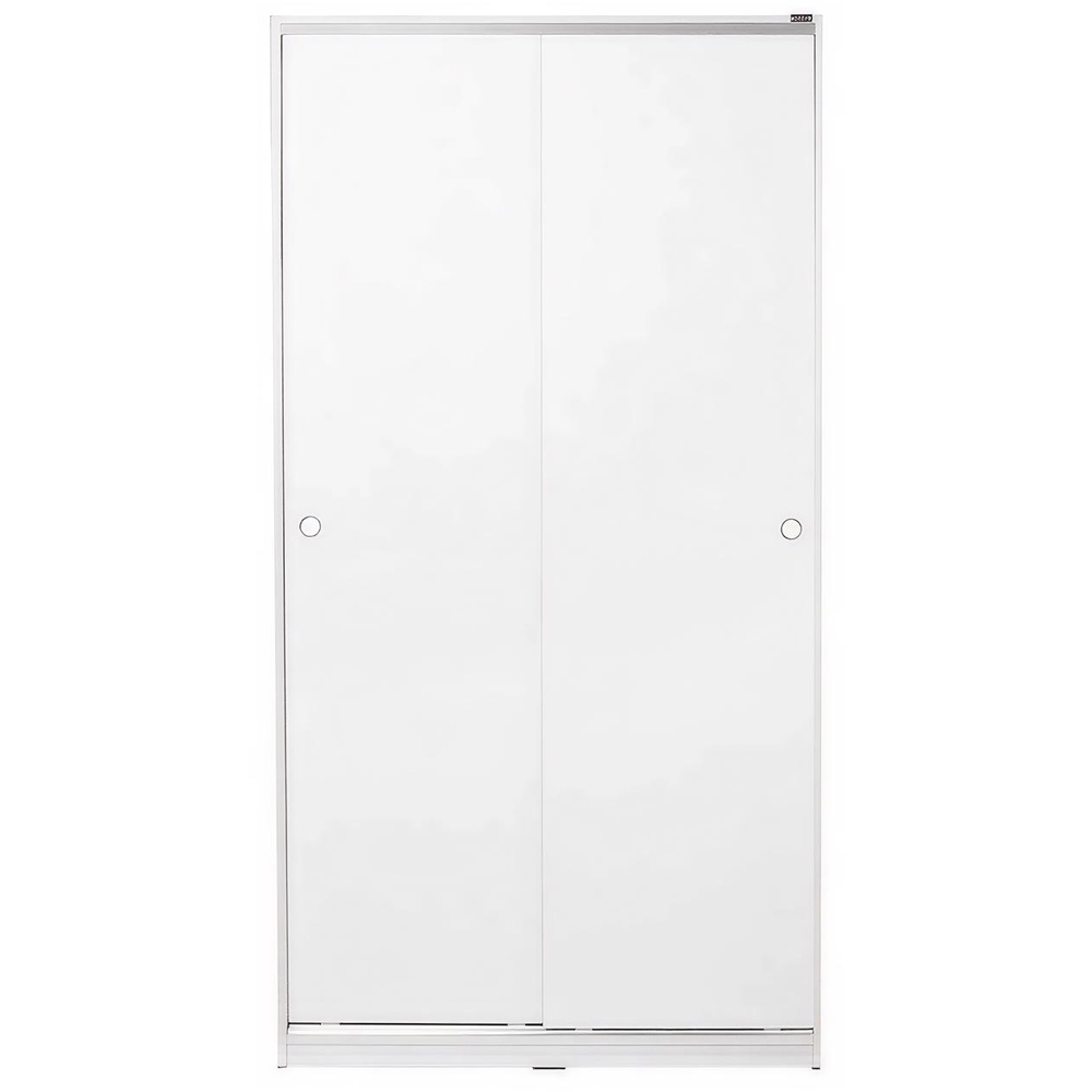 FWStyle 2 Door White Sliding Double Shelving Wardrobe Image 3