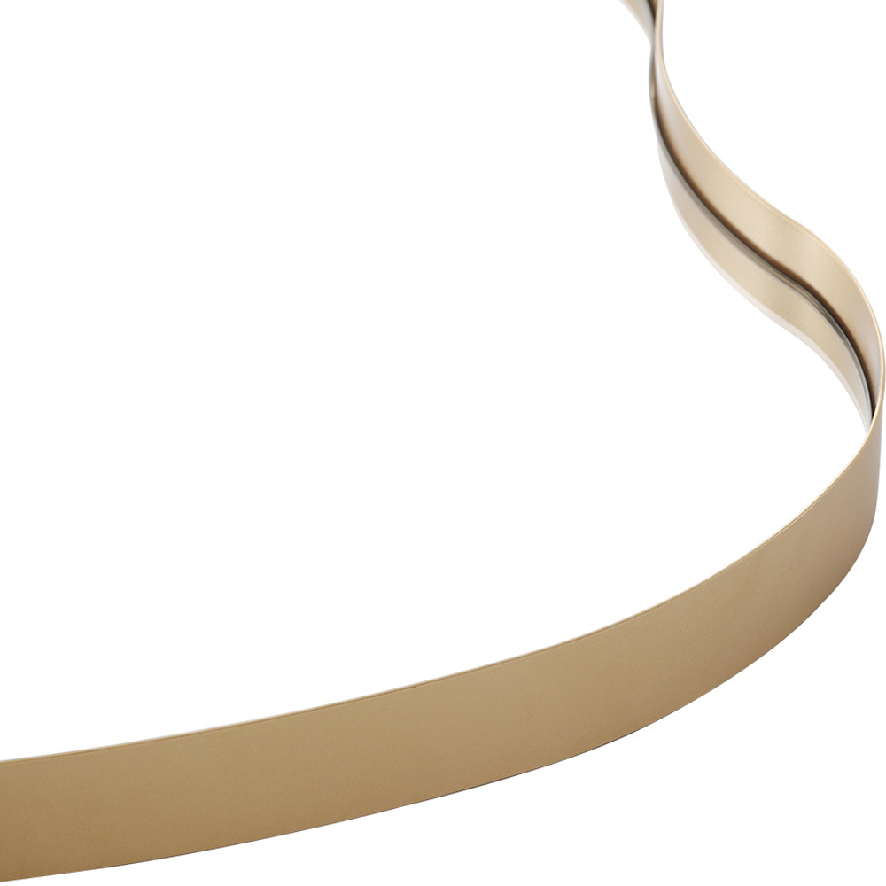 H&O Direct Decorative Gold Irregular Wall Mirror with Metal Frame 61cm Image 3