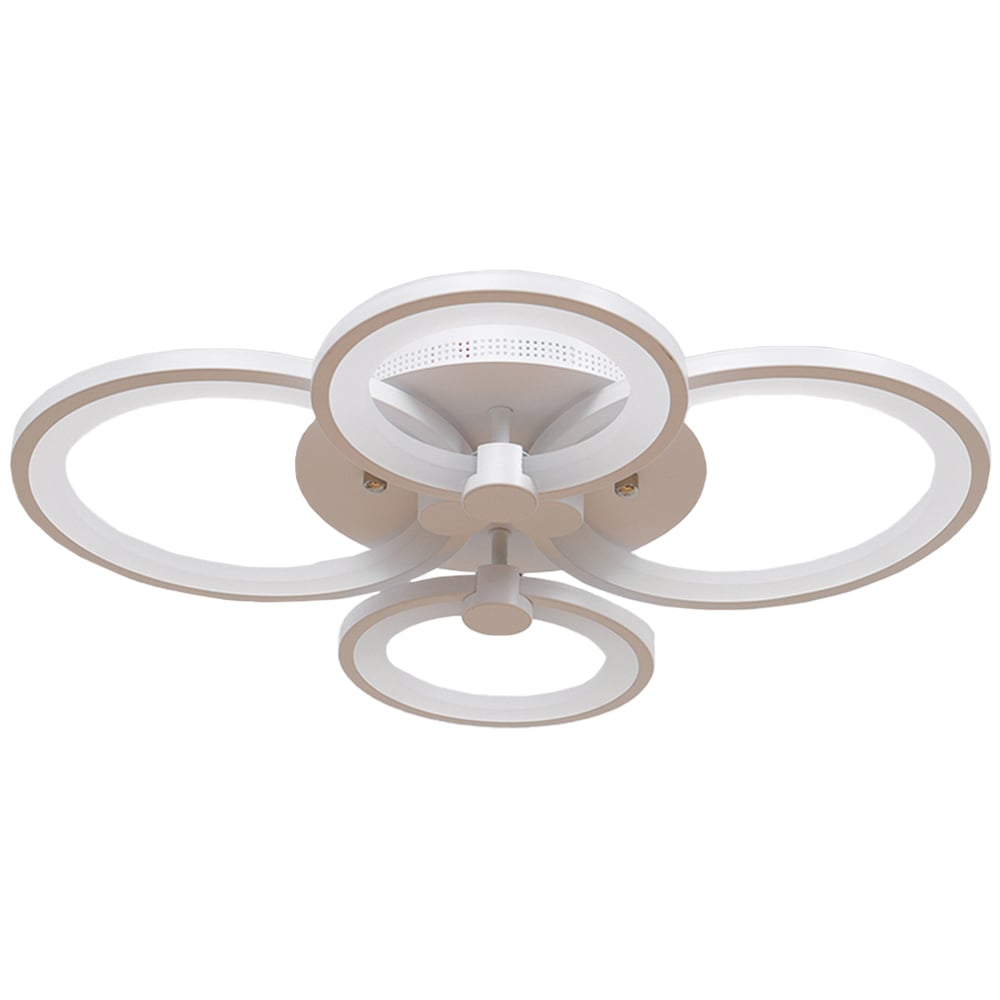 Living and Home White 4 Light Circle Ceiling Light Image 1