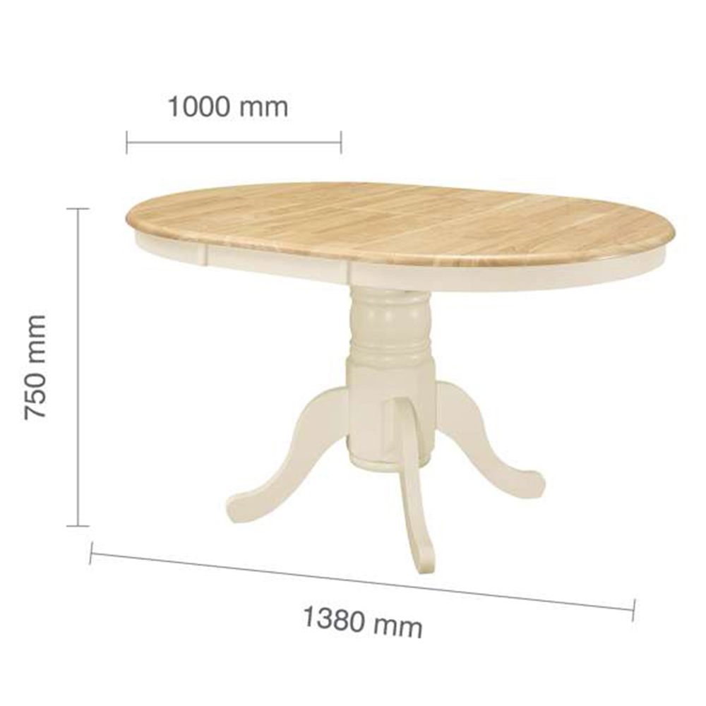 Chatsworth 6 Seater Round Extending Dining Table Oak Image 9