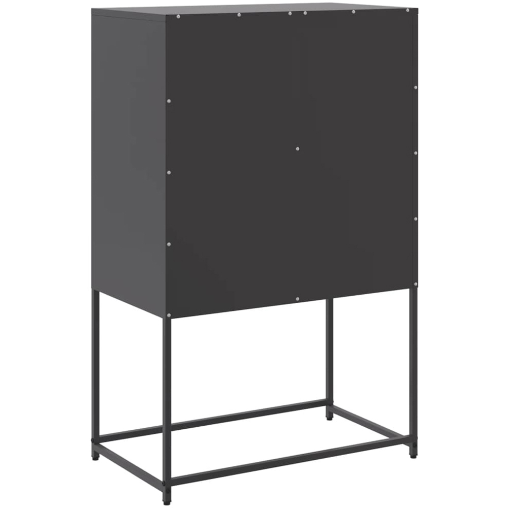 vidaXL 4 Door Black Industrial Metal Sideboard Image 8