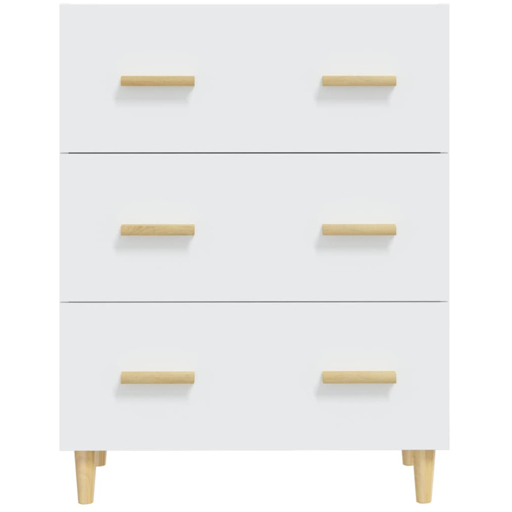 vidaXL 3 Drawer White Sideboard Image 3