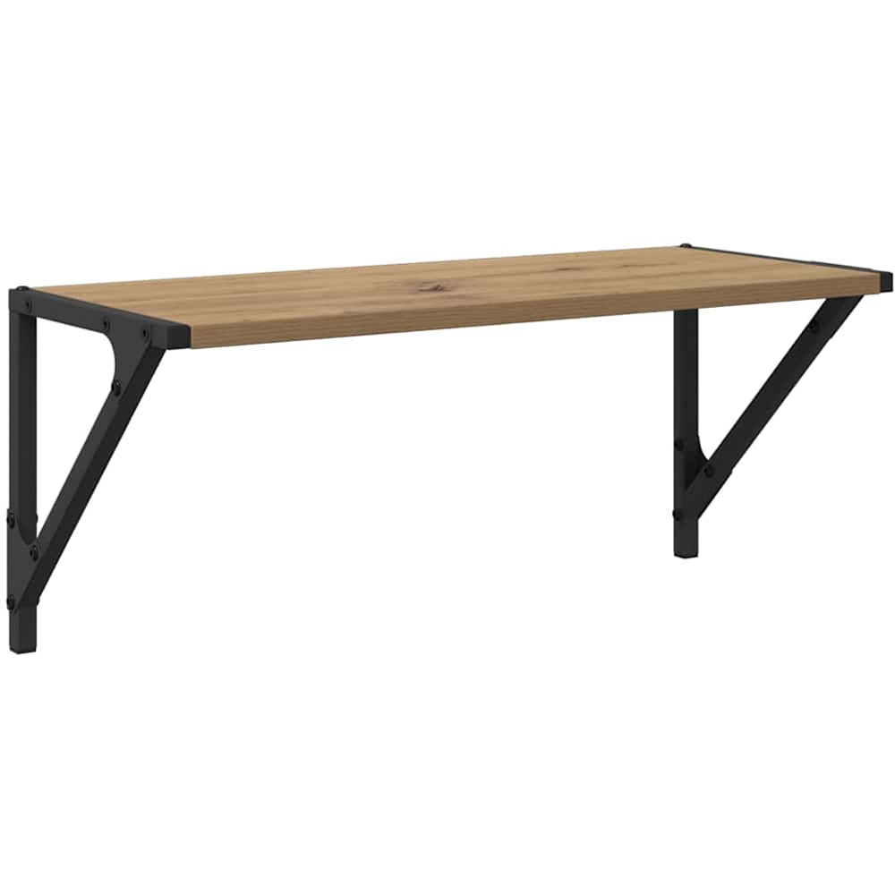 vidaXL 60 x 25cm Artisan Oak Wall Shelf Set of 2 Image 4