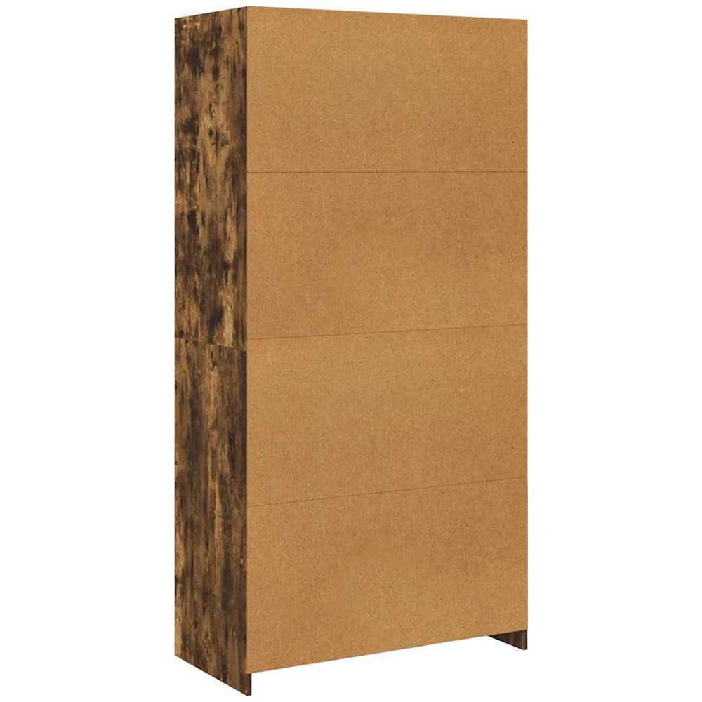 vidaXL 4 Shelf Brown Engineered Wood Open Wardrobe Image 5