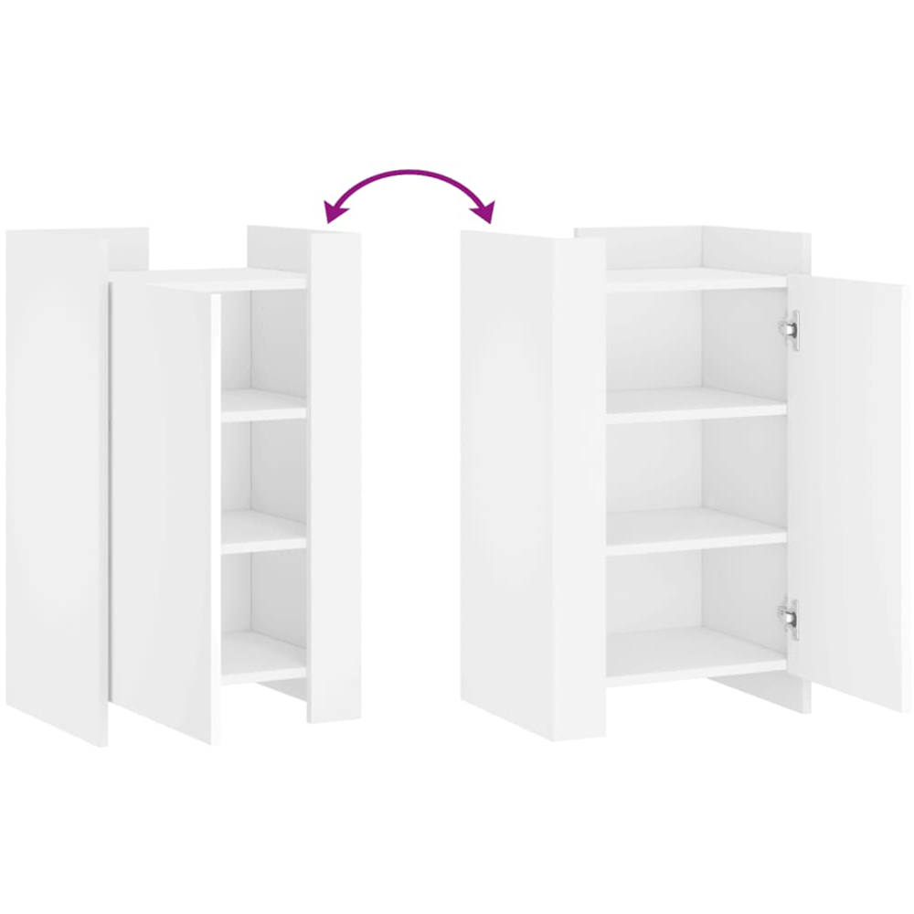 vidaXL Single Door White Sideboard Image 8