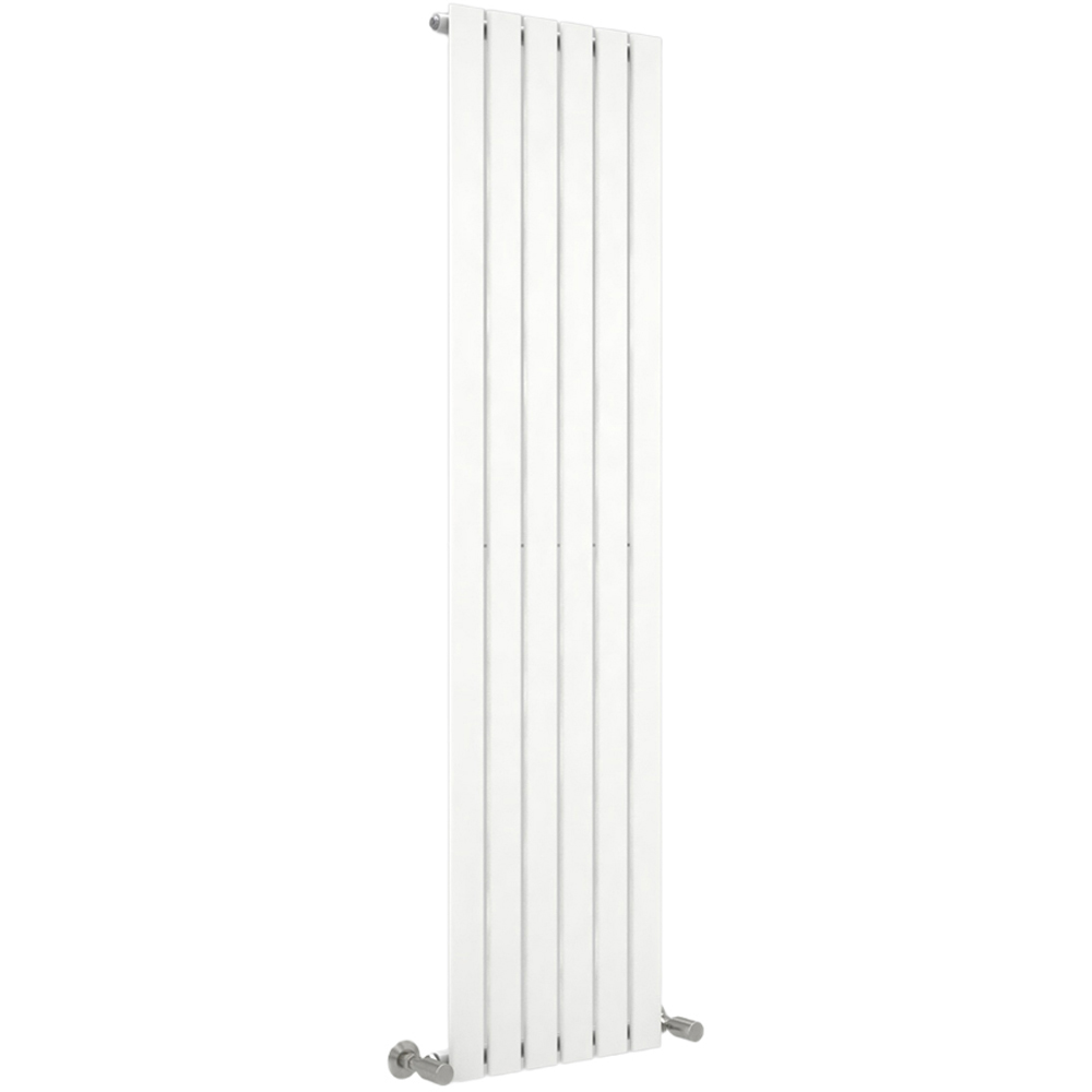 White 3286 BTU Single Flat Panel Vertical Column Radiator 1800 x 408mm Image 1