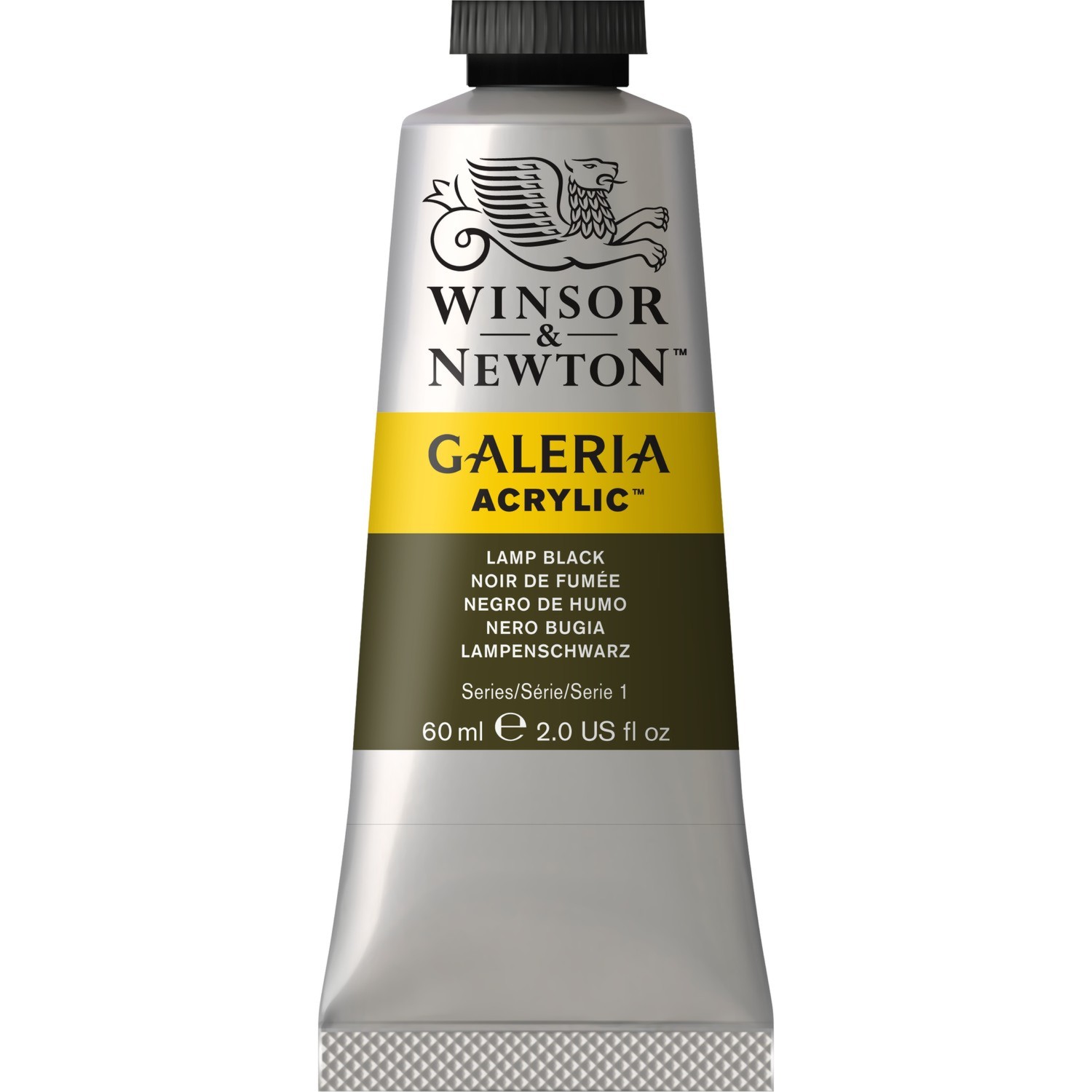 Winsor and Newton 60ml Galeria Acrylic Paint - Lamp Black Image 1