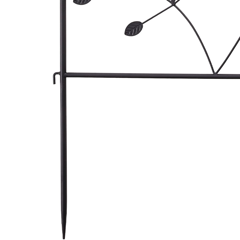 Living and Home Black Bird and Vine Arched Wrought Iron Garden Trellis Image 2