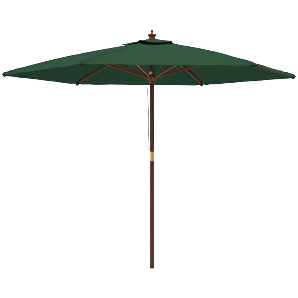 vidaXL Green Garden Parasol 2.4 x 2.9m Image 1