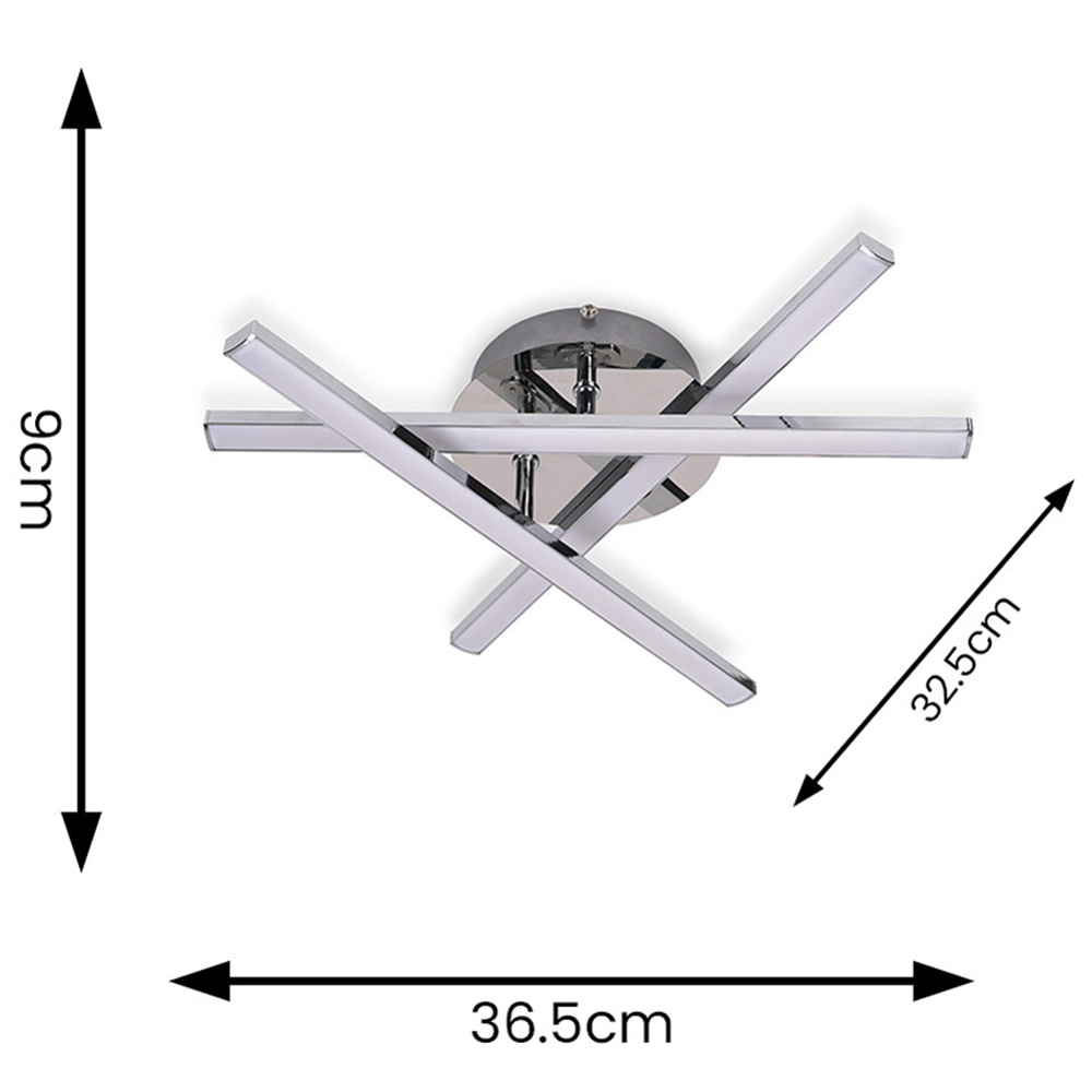 ValueLights Infinity Chrome Adjustable Crossover Integrated LED Ceiling Light Image 6