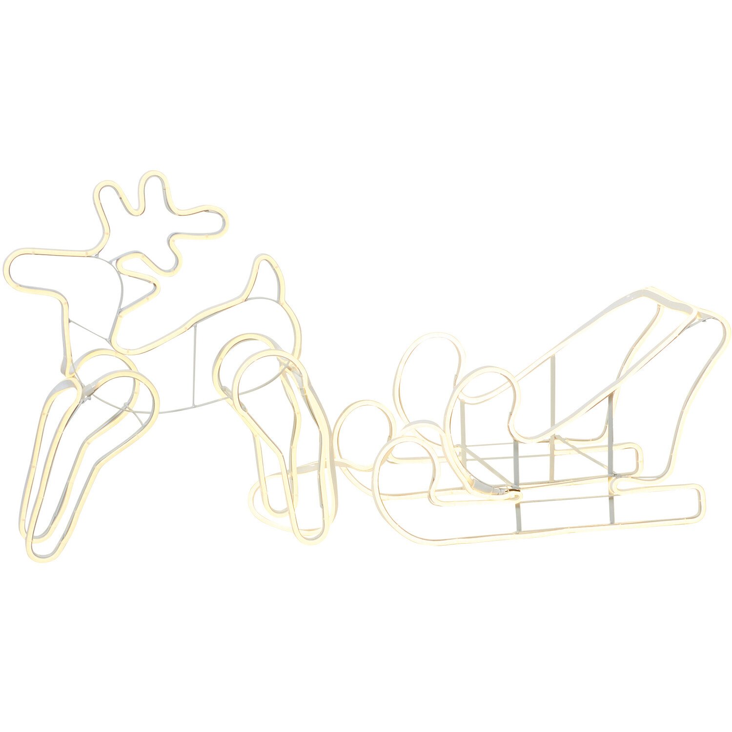Neon Reindeer Sleigh Rope Light Image 3