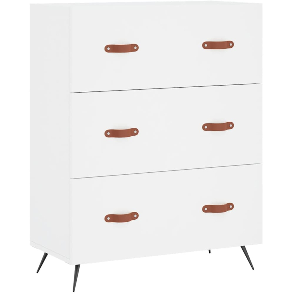 vidaXL 2 Door 3 Drawer White Slim Highboard Image 7