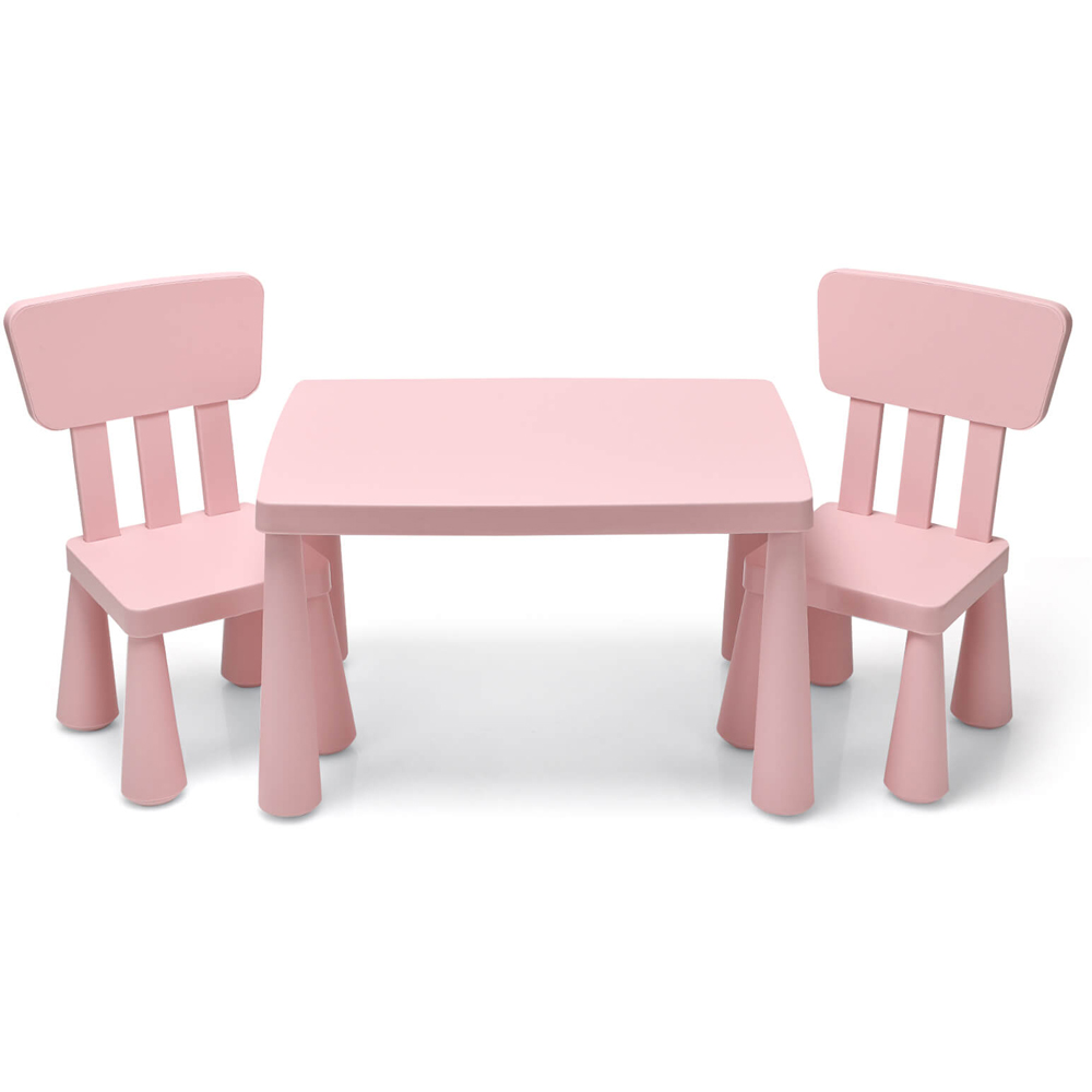 Costway Pink Children Table and Chair Set Image 2