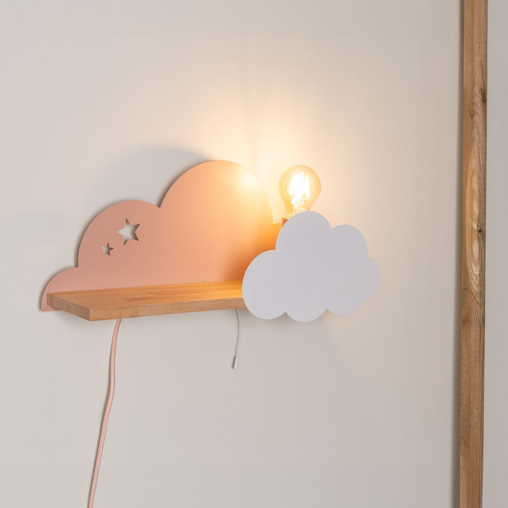 ValueLights Cloud Children's LED Shelf Lamp Image 5