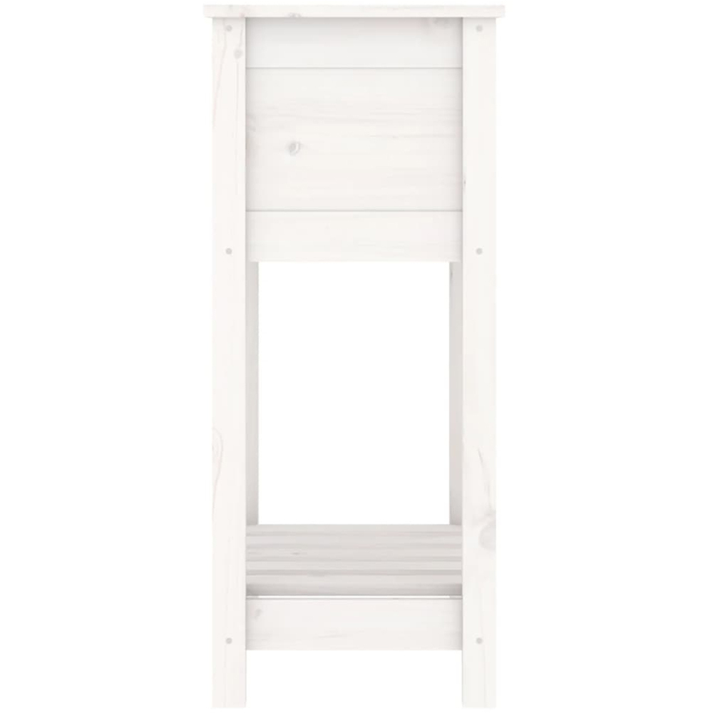 vidaXL White Pine Wood Garden Planter 81 x 34.5 x 54cm Image 5